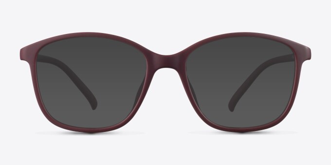 Saint Lou Burgundy PlasticEyeglass Frames from EyeBuyDirect, with Tinted Lenses