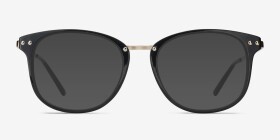 Cosmo Noir Plastic-metal Montures de lunettes de vue d'EyeBuyDirect, with Tinted Lenses