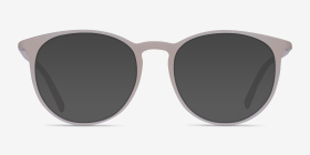 Dialogue Matte Clear Plastique Montures de lunettes de vue d'EyeBuyDirect, with Tinted Lenses