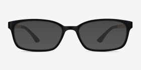 Clover Black & Apricot Plastique Montures de lunettes de vue d'EyeBuyDirect, with Tinted Lenses