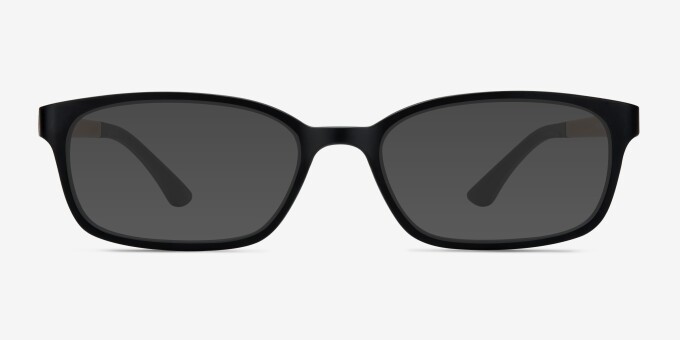 Clover Black & Apricot PlastiqueMontures de lunettes de vue d'EyeBuyDirect, Avec des Verres Teintés