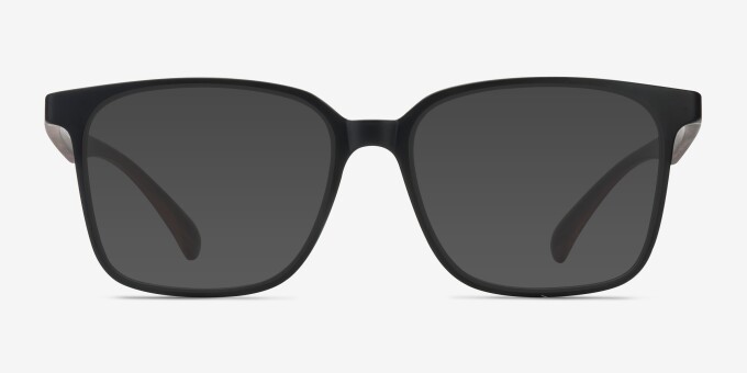 Magnus Matte Black PlasticEyeglass Frames from EyeBuyDirect, with Tinted Lenses