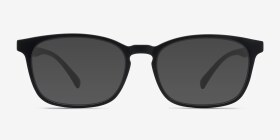 Forest Matte Black Plastique Montures de lunettes de vue d'EyeBuyDirect, with Tinted Lenses