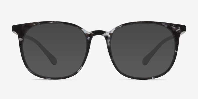 Cheer Swirled Gray PlasticEyeglass Frames from EyeBuyDirect, with Tinted Lenses