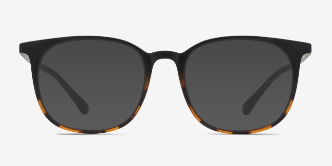 Cheer Black Tortoise PlasticEyeglass Frames from EyeBuyDirect, with Tinted Lenses