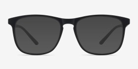 Ghent Matte Black Plastique Montures de lunettes de vue d'EyeBuyDirect, with Tinted Lenses