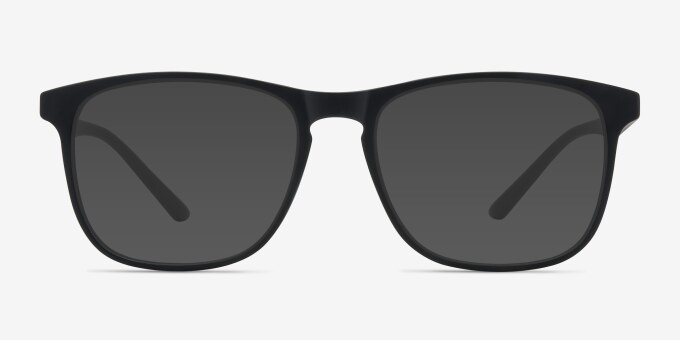 Ghent Matte Black PlastiqueMontures de lunettes de vue d'EyeBuyDirect, Avec des Verres Teintés