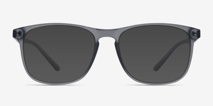 Ghent Matte Gray PlasticEyeglass Frames from EyeBuyDirect, with Tinted Lenses