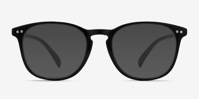 Record Black PlasticEyeglass Frames from EyeBuyDirect, with Tinted Lenses