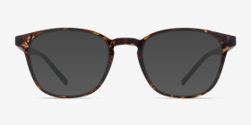 Saunter Swirled Amber Plastique Montures de lunettes de vue d'EyeBuyDirect, with Tinted Lenses