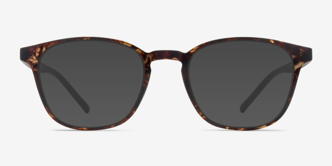 Saunter Swirled Amber PlasticEyeglass Frames from EyeBuyDirect, with Tinted Lenses