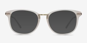 Cosmo Blanche Plastic-metal Montures de lunettes de vue d'EyeBuyDirect, with Tinted Lenses