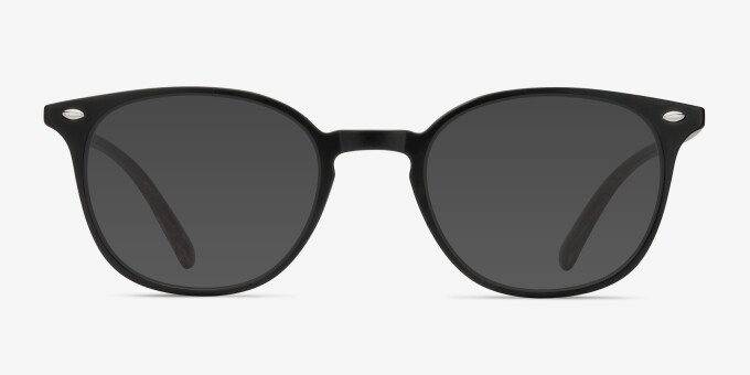 Hubris Matte Black PlasticEyeglass Frames from EyeBuyDirect, with Tinted Lenses