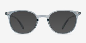 Hubris Clear Blue Plastique Montures de lunettes de vue d'EyeBuyDirect, with Tinted Lenses