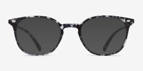 Hubris Black Floral Plastique Montures de lunettes de vue d'EyeBuyDirect, with Tinted Lenses