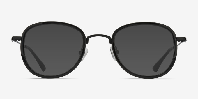 Vagabond Black PlasticEyeglass Frames from EyeBuyDirect, with Tinted Lenses