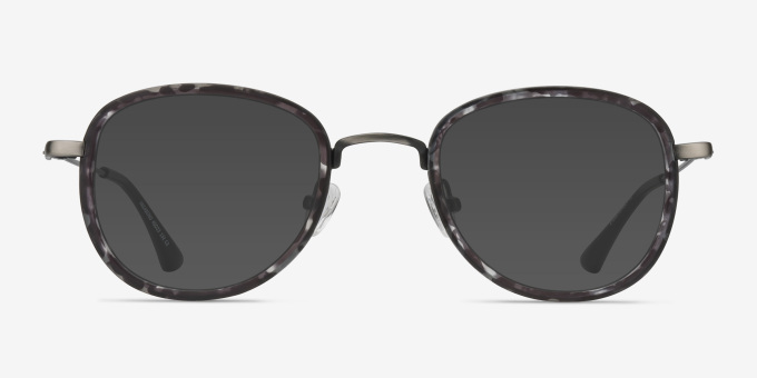 Vagabond Gray Floral PlasticEyeglass Frames from EyeBuyDirect, with Tinted Lenses