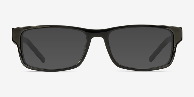 Aidan Black AcetateEyeglass Frames from EyeBuyDirect, with Tinted Lenses