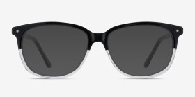 Escape Clear Black Acétate Montures de lunettes de vue d'EyeBuyDirect, with Tinted Lenses