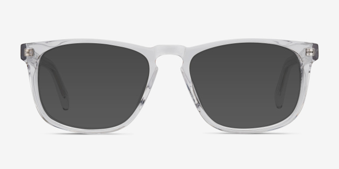 Rhode Island Transparent AcétateMontures de lunettes de vue d'EyeBuyDirect, Avec des Verres Teintés