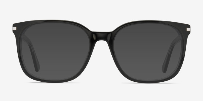 Absolutely Black AcetateEyeglass Frames from EyeBuyDirect, with Tinted Lenses