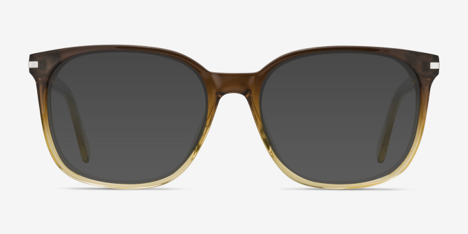 Absolutely Brown AcetateEyeglass Frames from EyeBuyDirect, with Tinted Lenses