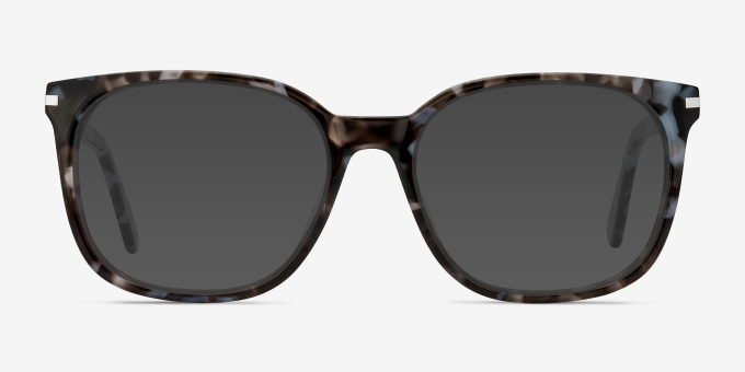 Absolutely Gray Floral AcetateEyeglass Frames from EyeBuyDirect, with Tinted Lenses