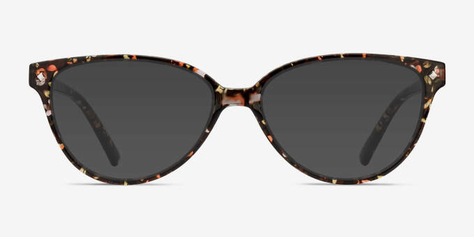 Dame Floral PlasticEyeglass Frames from EyeBuyDirect, with Tinted Lenses