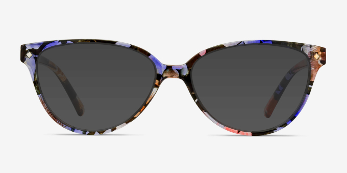 Dame Pink Floral PlasticEyeglass Frames from EyeBuyDirect, with Tinted Lenses