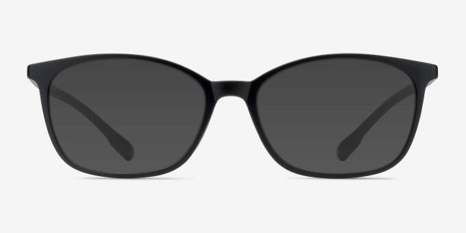 Glider Black PlasticEyeglass Frames from EyeBuyDirect, with Tinted Lenses