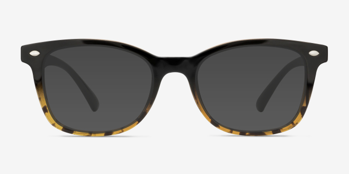 Drama Black Brown PlasticEyeglass Frames from EyeBuyDirect, with Tinted Lenses