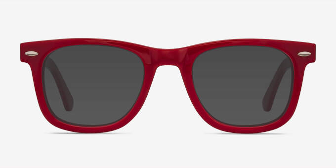 Blizzard Raspberry AcetateEyeglass Frames from EyeBuyDirect, with Tinted Lenses