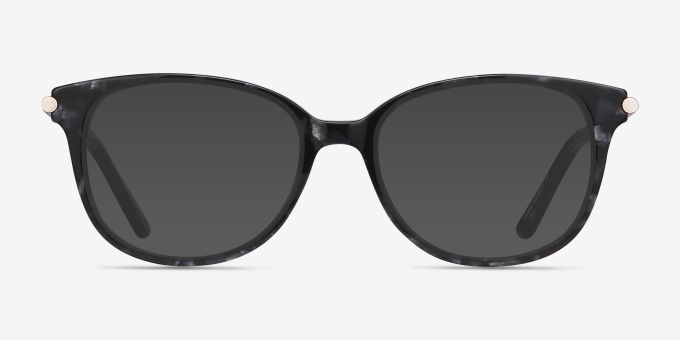Jasmine Gray Floral AcetateEyeglass Frames from EyeBuyDirect, with Tinted Lenses