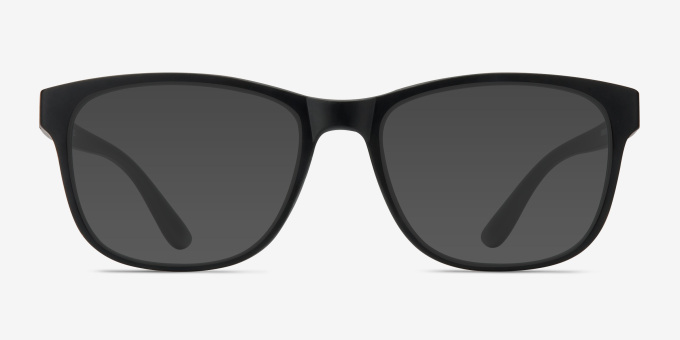 Milo Matte Black PlasticEyeglass Frames from EyeBuyDirect, with Tinted Lenses