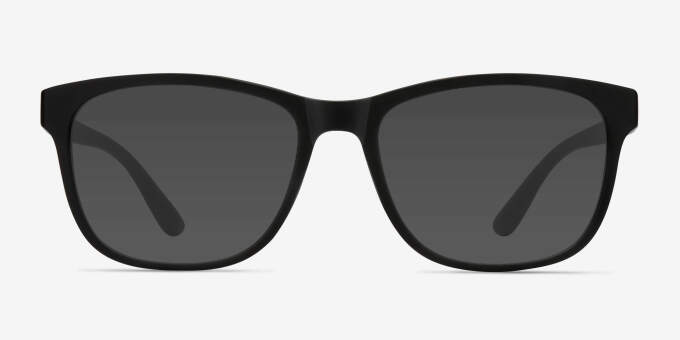 Milo Matte Black PlasticEyeglass Frames from EyeBuyDirect, with Tinted Lenses