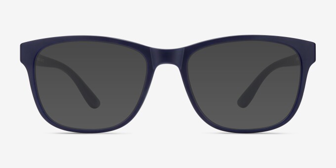 Milo Matte Navy PlasticEyeglass Frames from EyeBuyDirect, with Tinted Lenses