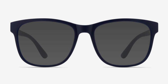 Milo Matte Navy PlasticEyeglass Frames from EyeBuyDirect, with Tinted Lenses