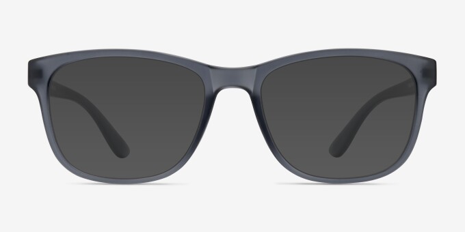 Milo Matte Gray PlasticEyeglass Frames from EyeBuyDirect, with Tinted Lenses
