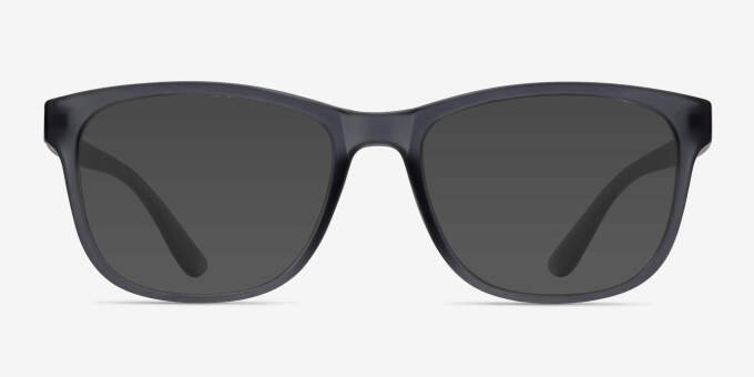 Milo Matte Gray PlasticEyeglass Frames from EyeBuyDirect, with Tinted Lenses