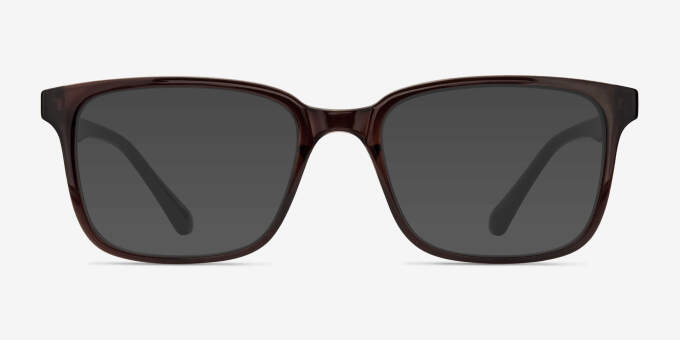 November Brown PlasticEyeglass Frames from EyeBuyDirect, with Tinted Lenses