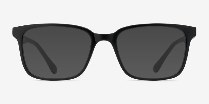 November Matte Black PlasticEyeglass Frames from EyeBuyDirect, with Tinted Lenses