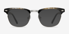 Coexist Rayures Métal Montures de lunettes de vue d'EyeBuyDirect, with Tinted Lenses