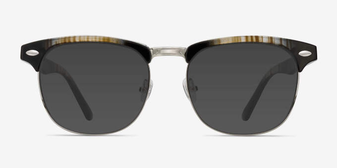 Coexist Striped Plastic, MetalEyeglass Frames from EyeBuyDirect, with Tinted Lenses
