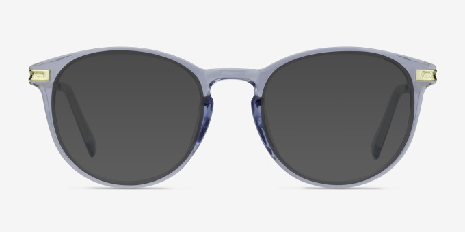 Daphne Clear Blue Plastic, MetalEyeglass Frames from EyeBuyDirect, with Tinted Lenses