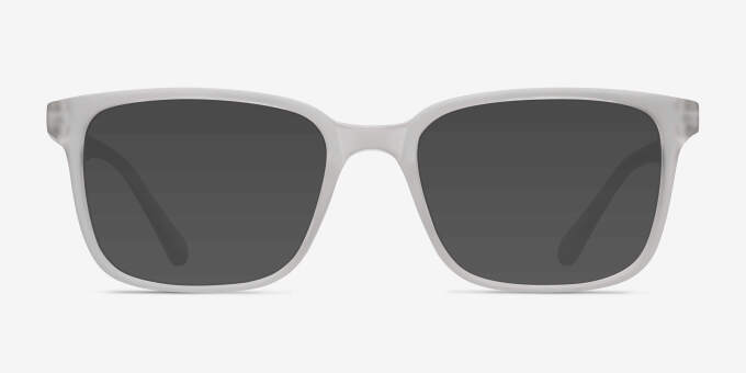 November Matte Clear PlasticEyeglass Frames from EyeBuyDirect, with Tinted Lenses