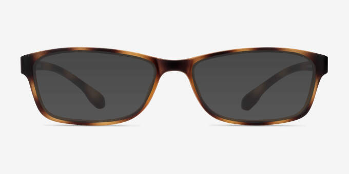 Versus Matte Tortoise PlasticEyeglass Frames from EyeBuyDirect, with Tinted Lenses