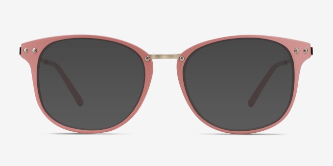 Cosmo Pink MetalEyeglass Frames from EyeBuyDirect, with Tinted Lenses