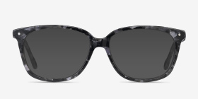 Escape Marbled Gray Acétate Montures de lunettes de vue d'EyeBuyDirect, with Tinted Lenses