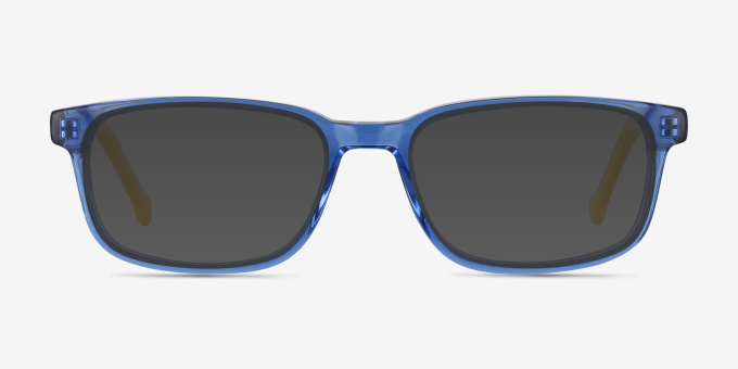 Totes Blue Clear AcetateEyeglass Frames from EyeBuyDirect, with Tinted Lenses