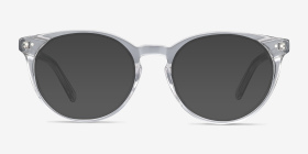 Morning Gray Clear Acetate Eyeglass Frames from EyeBuyDirect, with Tinted Lenses